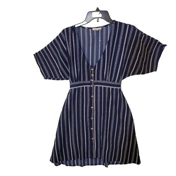 Charlotte Russe Navy and White Striped Mini Dress - Picture 2 of 11